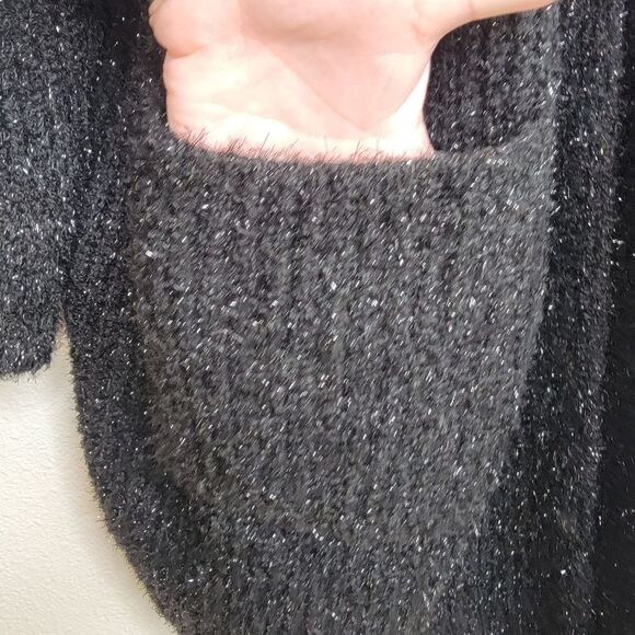 Lou & Grey for Loft Nwot Fuzzy Eyelash Open Front Cardigan Sweater Size XL - Picture 5 of 7
